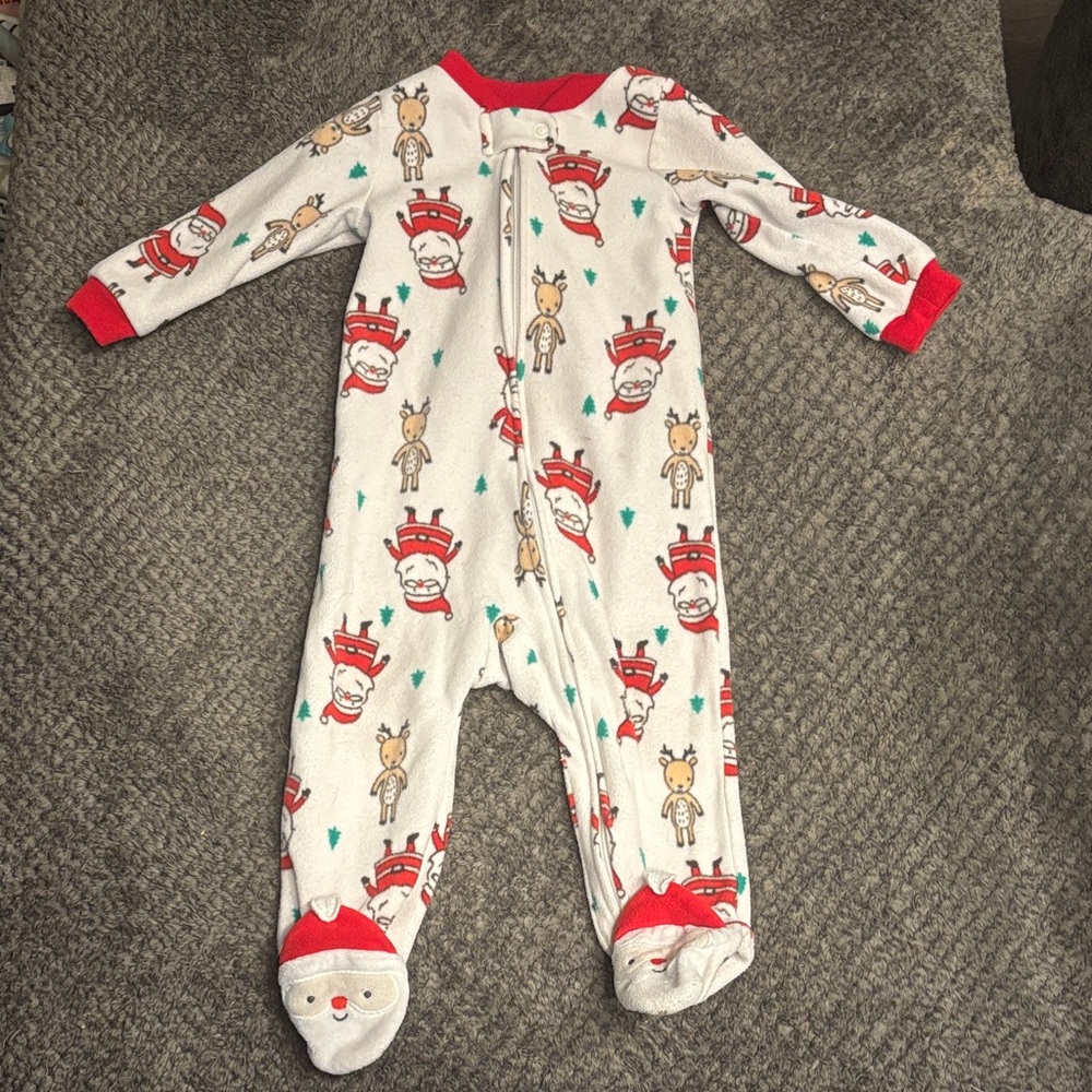 Festive Red and White Kids One Piece